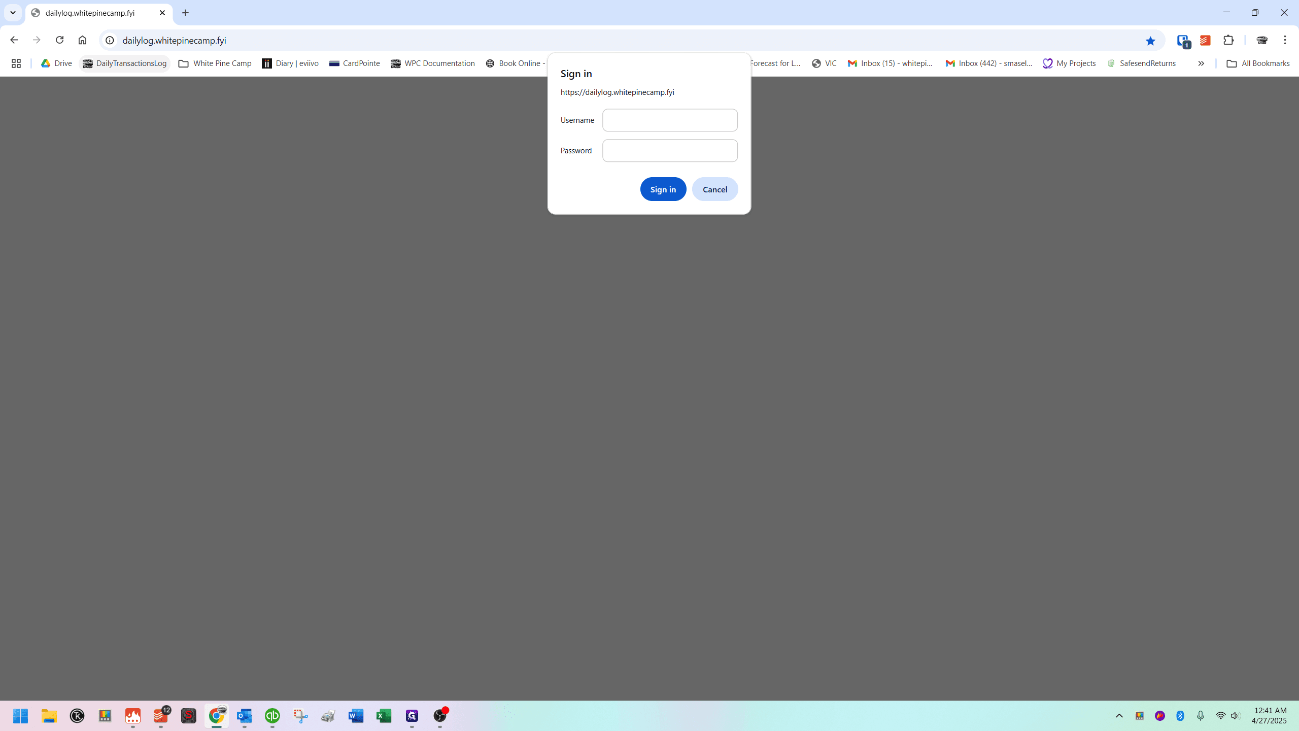 Step #1: Click on "DailyTransactionsLog"