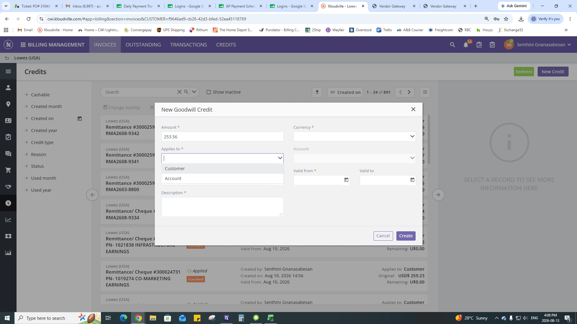 Step #19: Ensure Applies to is set to Customer.