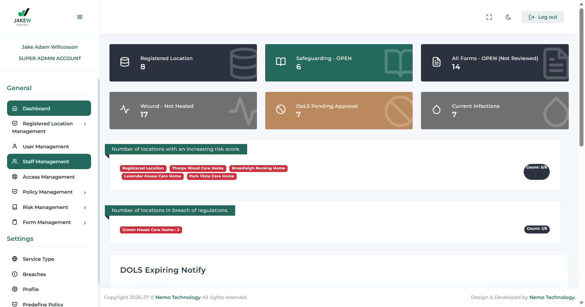 Step #10: Click on "Staff Management"