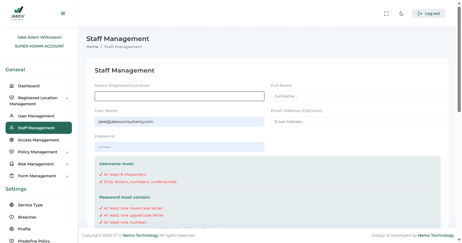 Step #11: Click on "Select Registered Location"