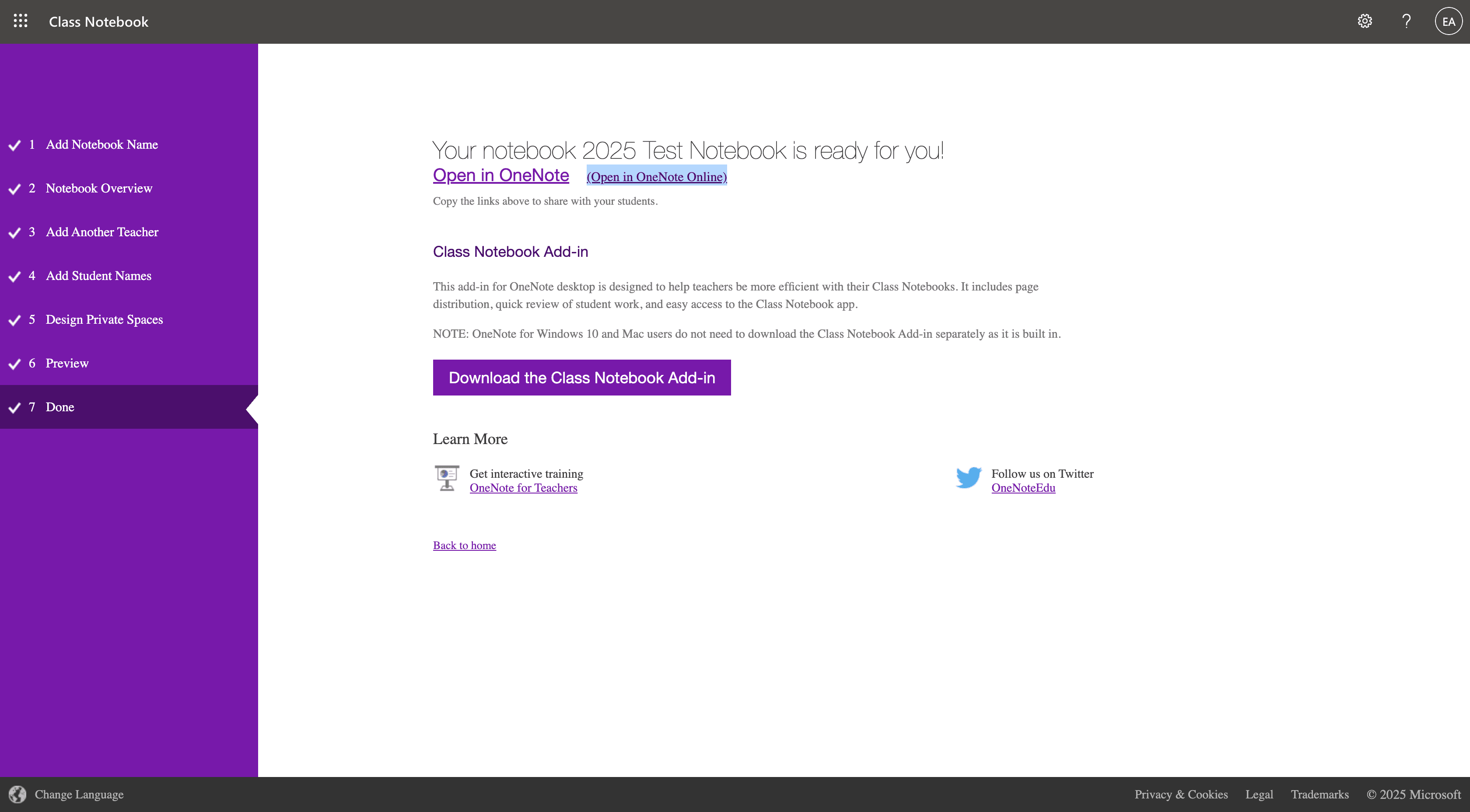Step #9: Right-click on (Open in OneNote Online), and select Copy Link Address.