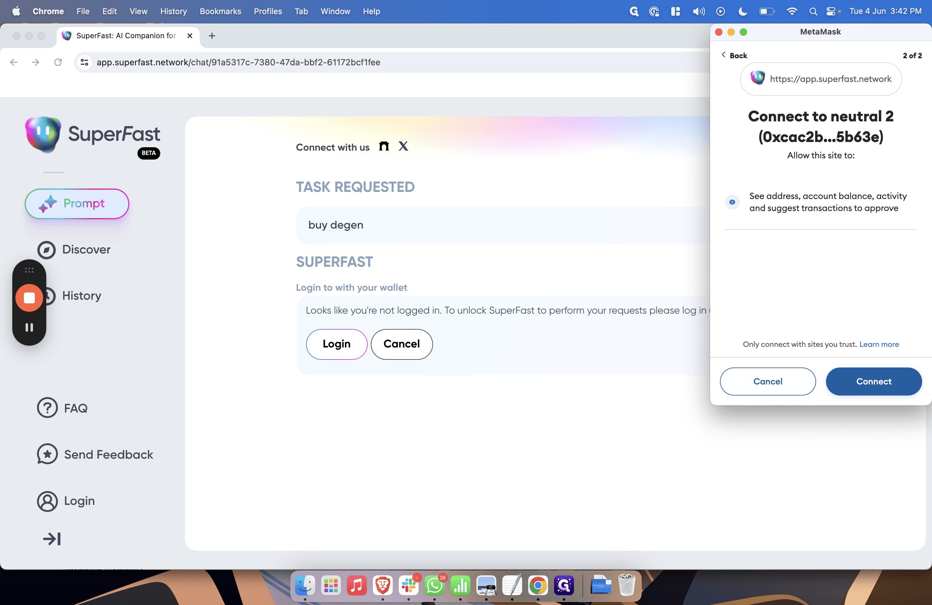 Step #6: Click "Connect"