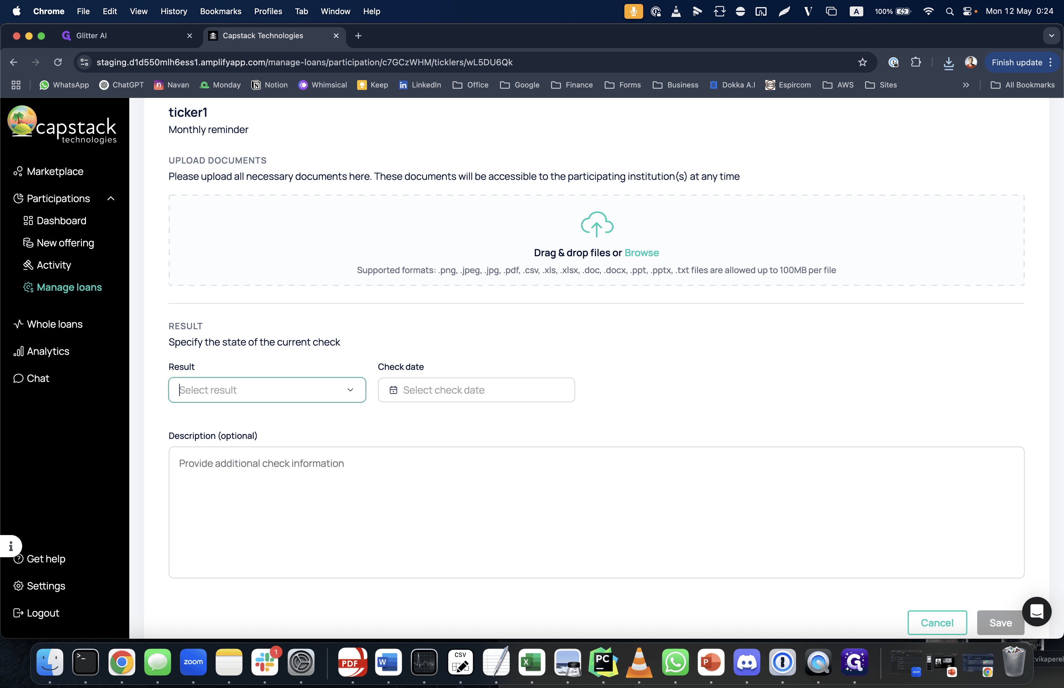 Step #38: Fill the result and the check date