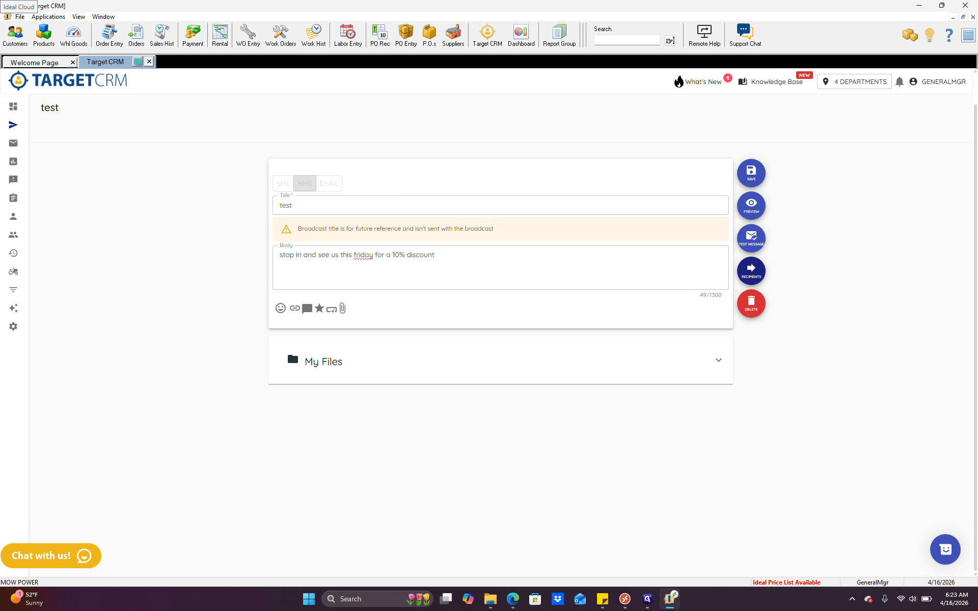 Step #19: Click on "RECIPIENTS"