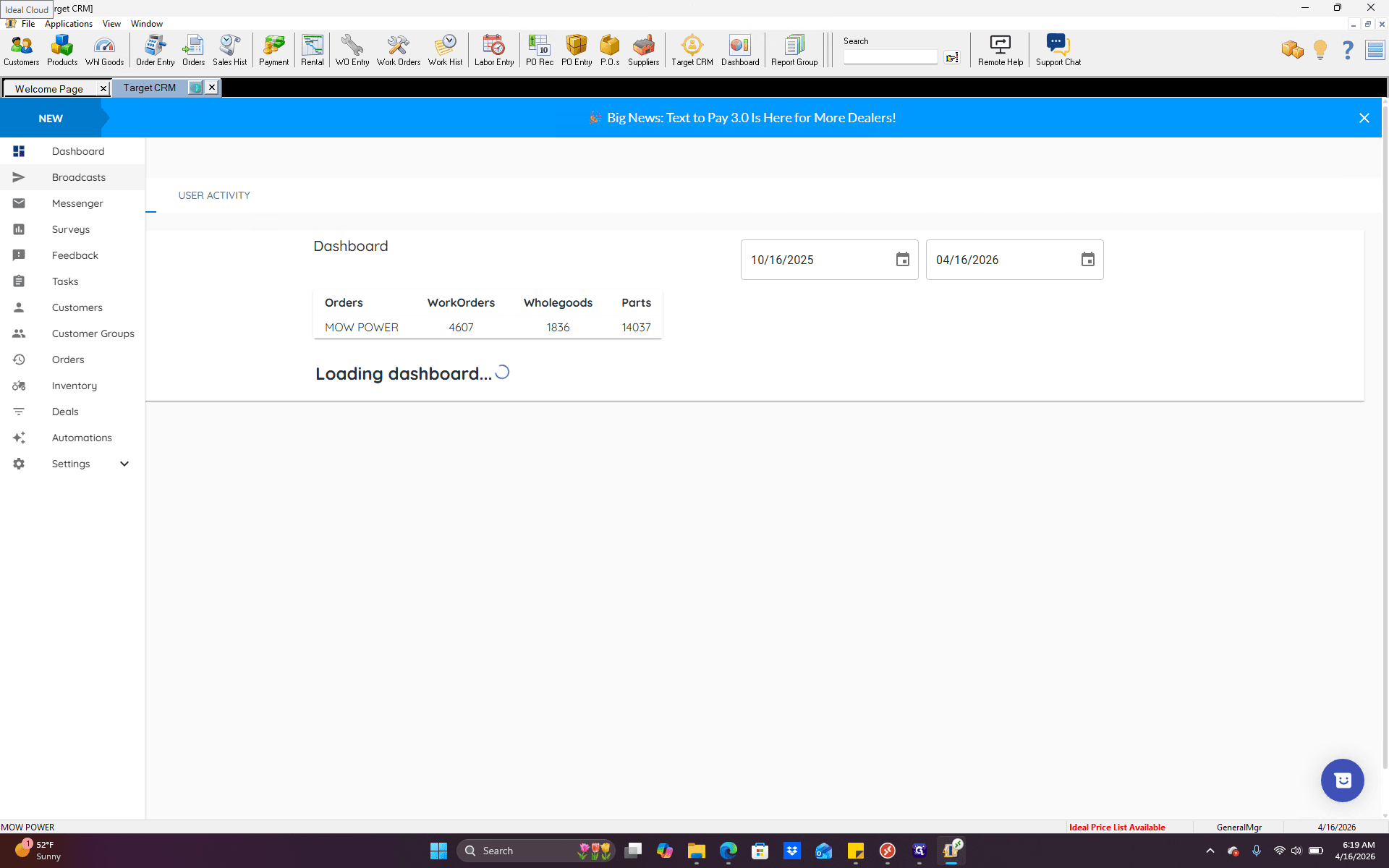 Step #2: Click on "Broadcasts"