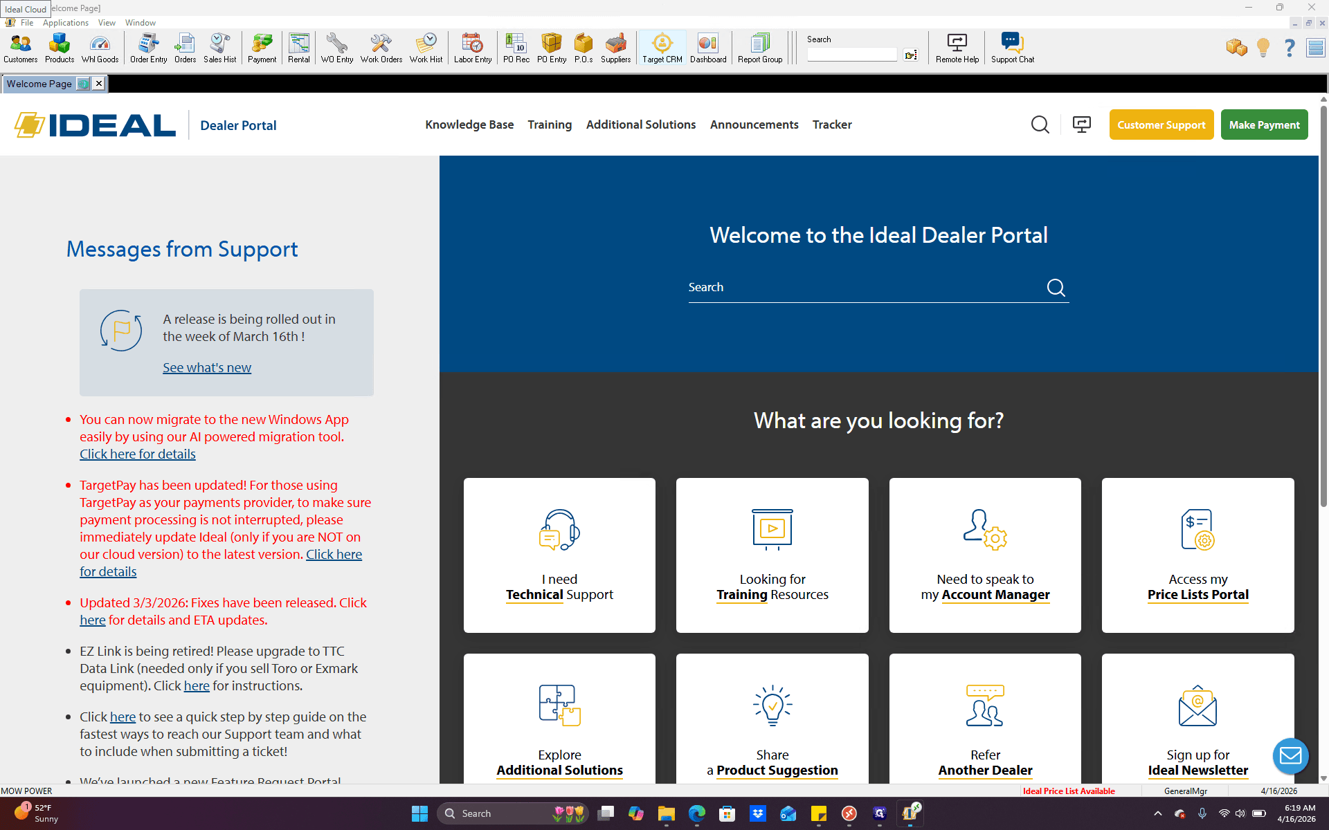 Step #1: Click on "Target CRM"