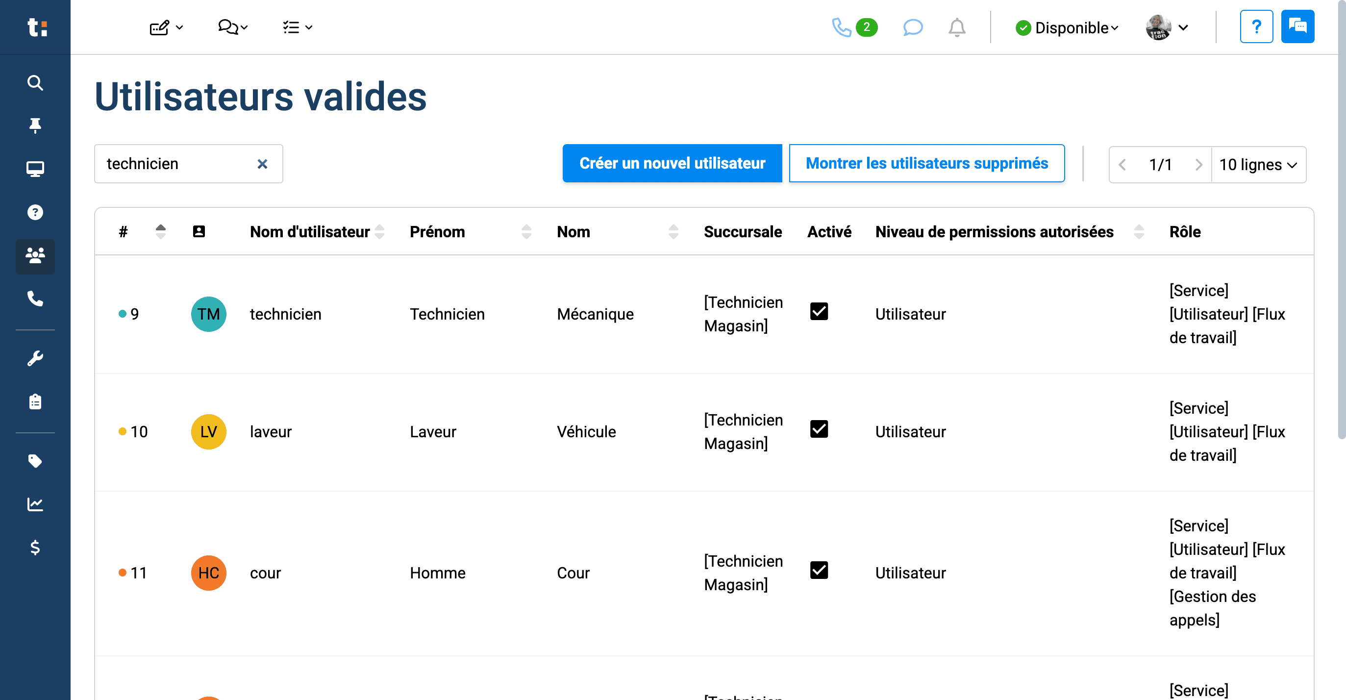 Step #3: Inscrivez dans la barre de recherche le nom de l'utilisateur pour lequel vous voulez modifier un horaire