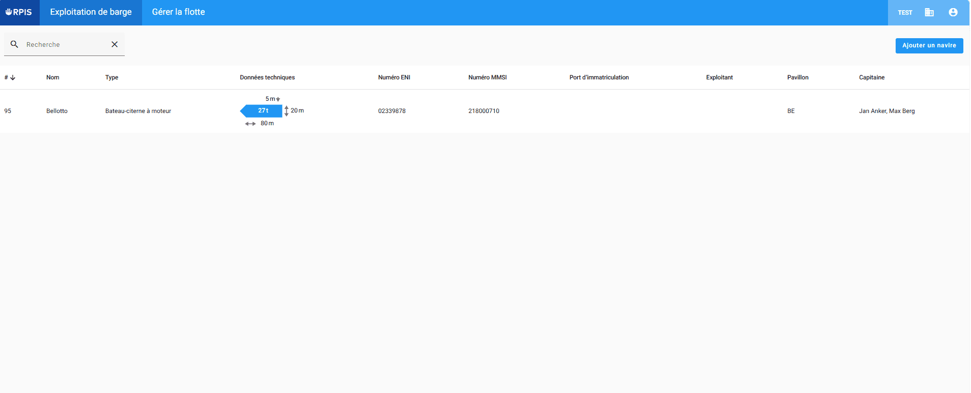 Step #3: Dans la liste de tous les navires, cliquez sur « Ajouter un navire ».