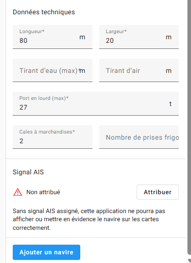 Step #6: Attribuez le signal AIS du navire.