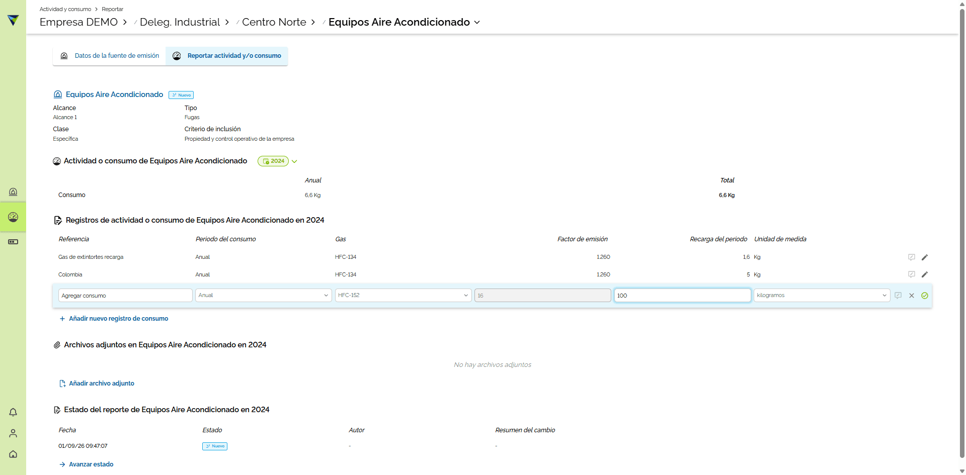 Step #3: Una vez ingresado el dato correspondiente, hacer click en el icono verde para guardar el registro.
