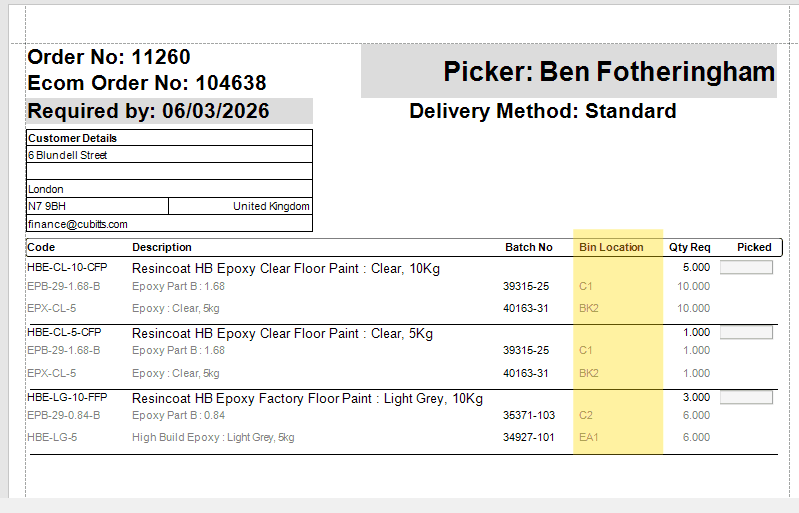 Step #7: Bin numbers
