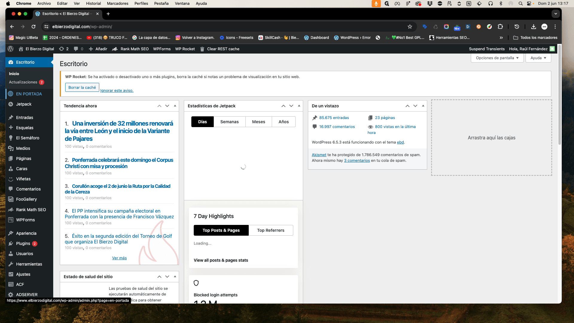 Step #1: Click "EN PORTADA"