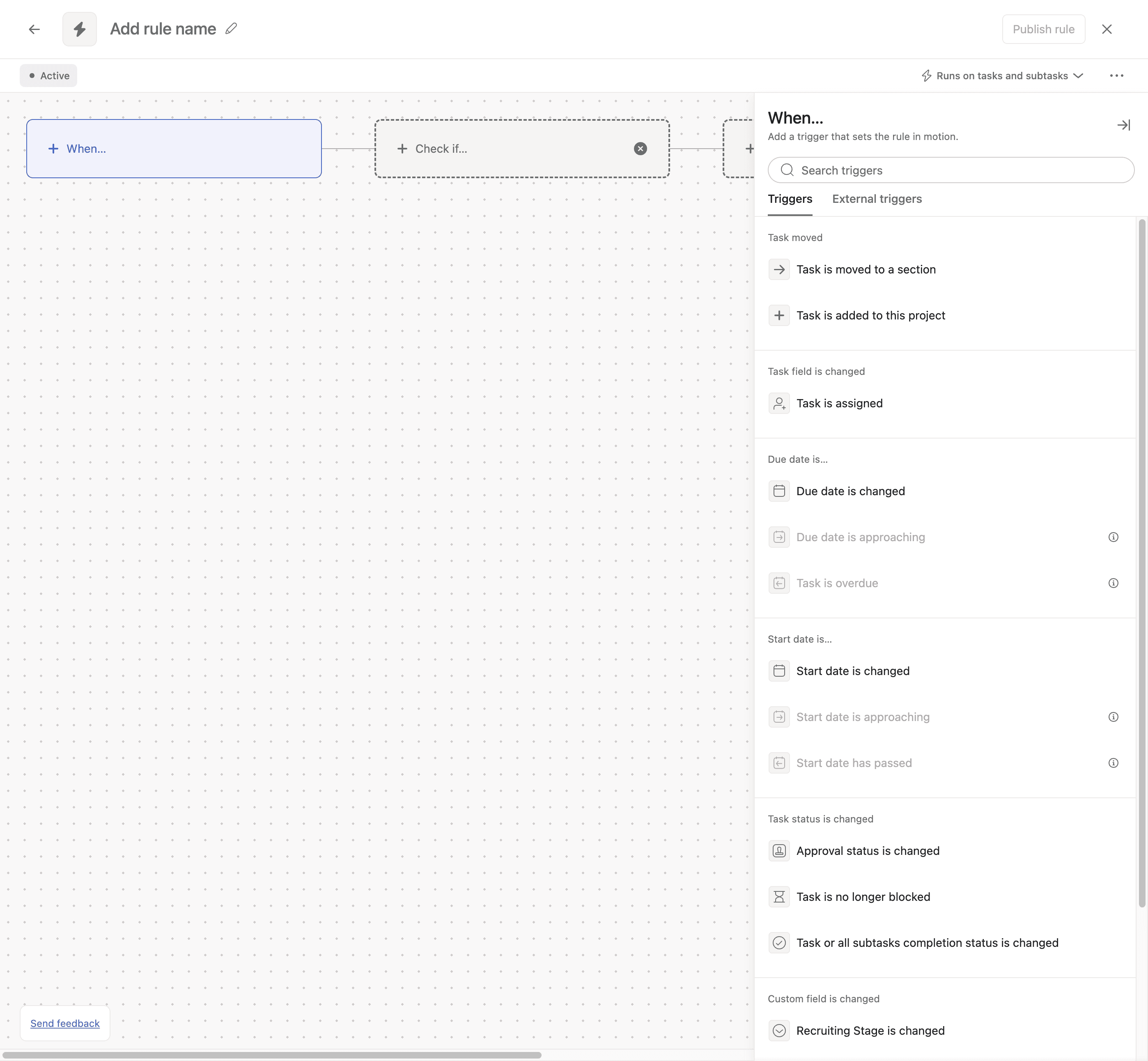 Step #5: Click on "Add rule name"