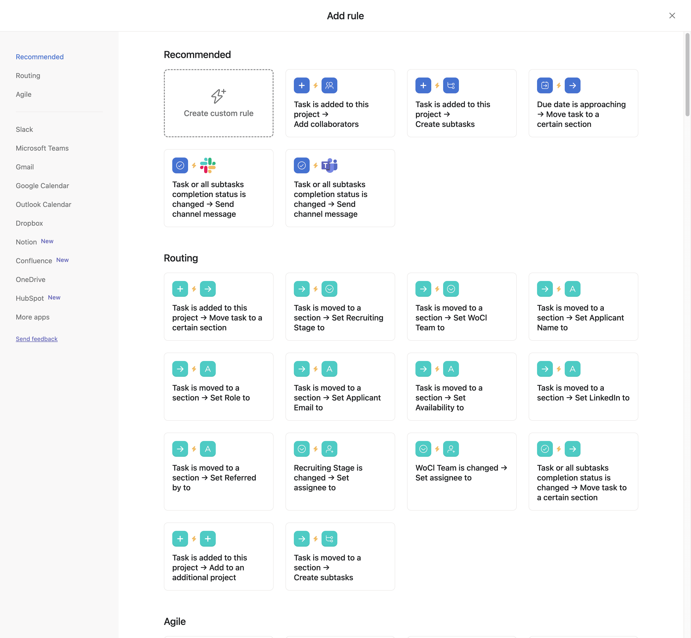Step #4: Create a custom rule and name it something like "Add Tasks to Overview."