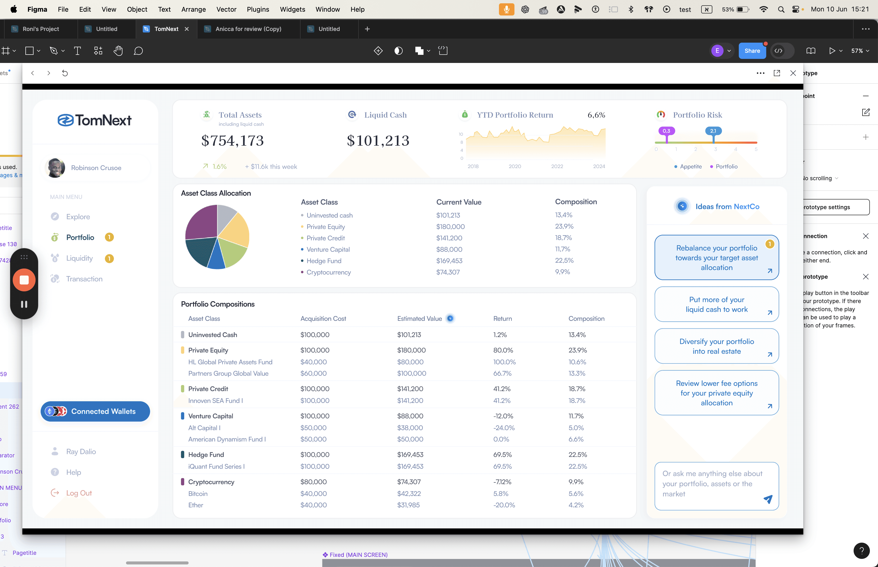 Step #10: Click "Rebalance your portfolio"