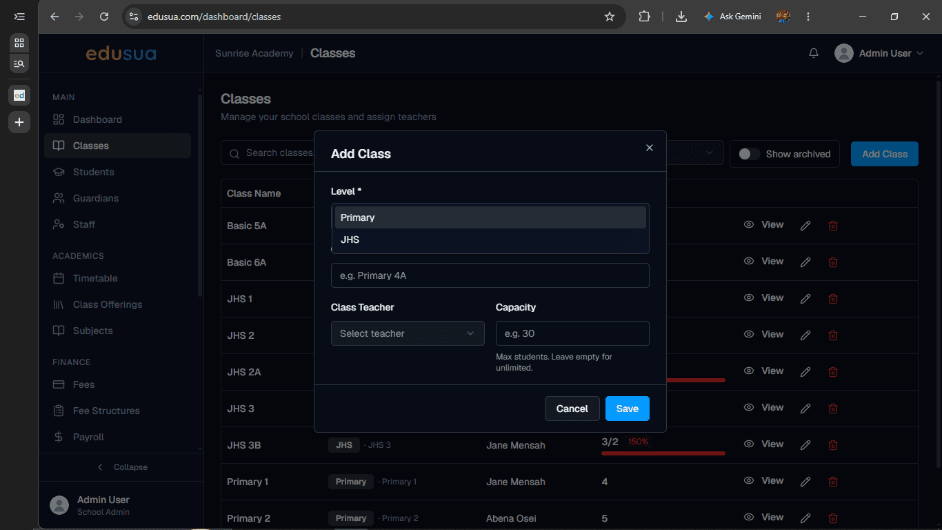 Step #3: Click Primary.