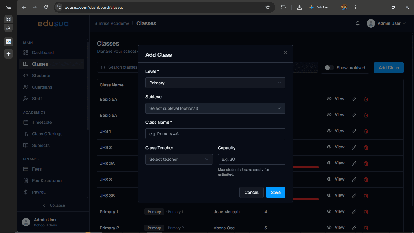 Step #4: Click the Select sublevel (optional) dropdown.