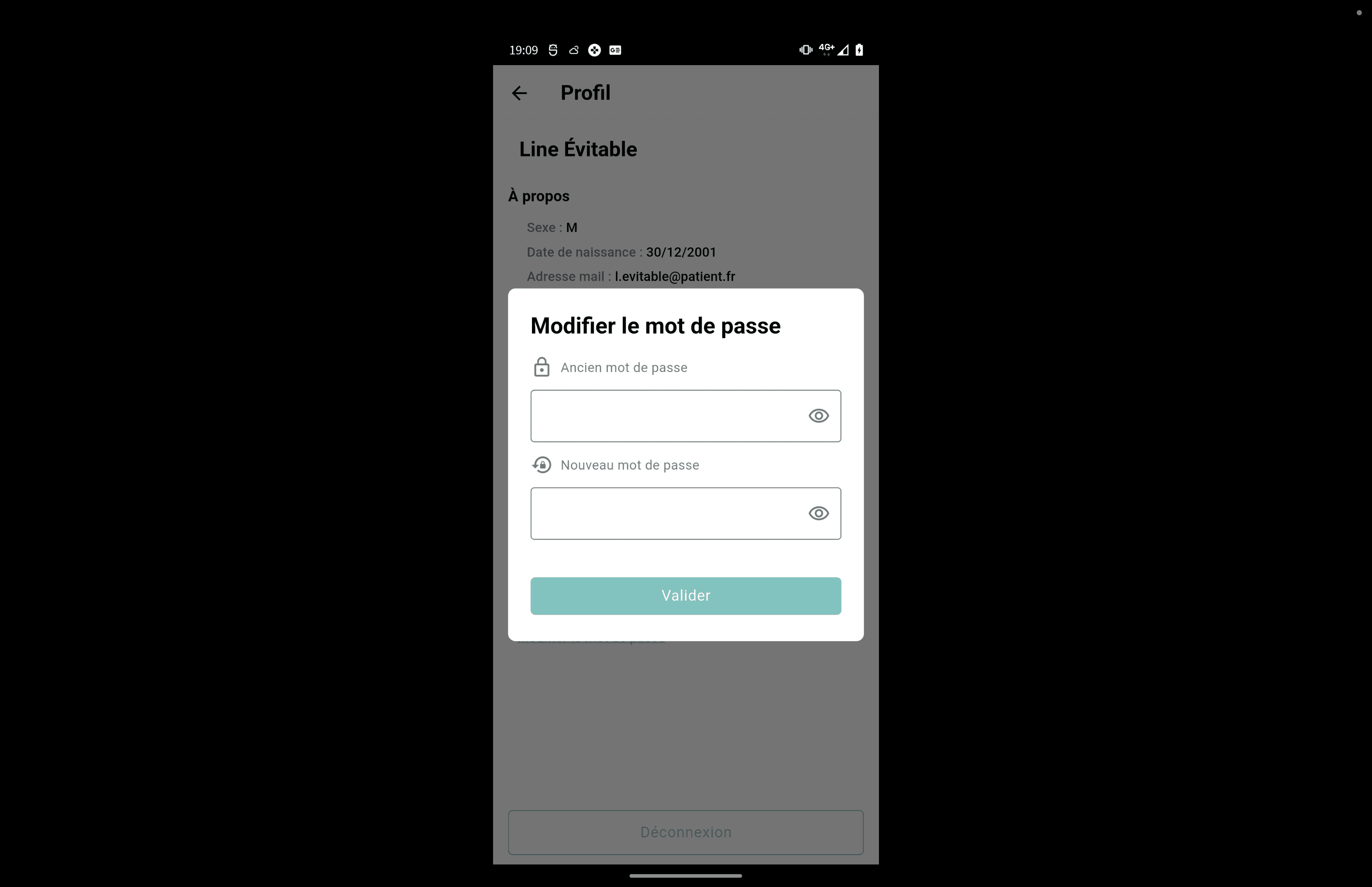 Step #32: Une page vous demandant de rentrer votre ancien et nouveau mot de passe apparait.