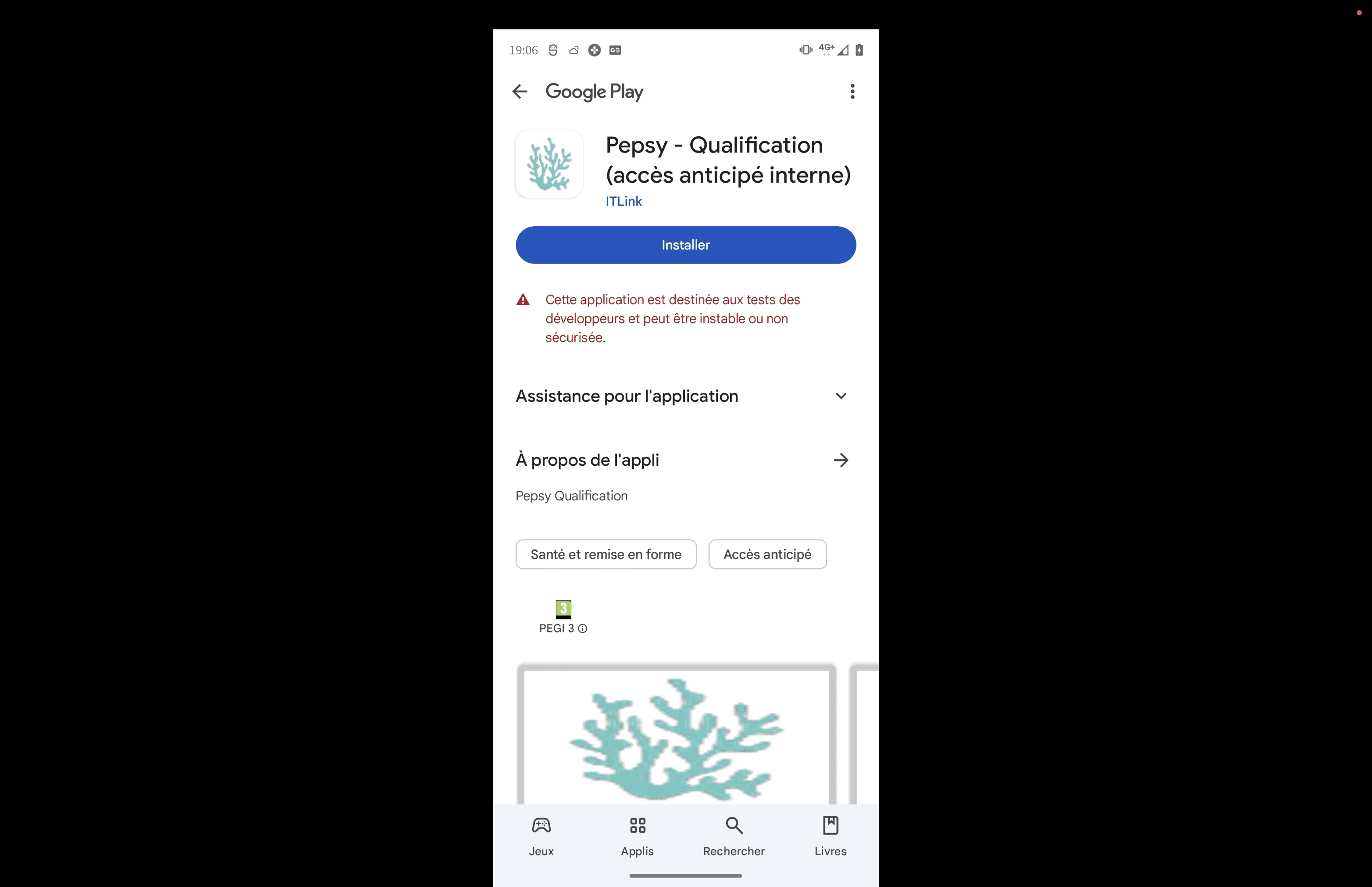 Step #6: Depuis la page du store Android, vous pouvez installer l'application sur votre téléphone.