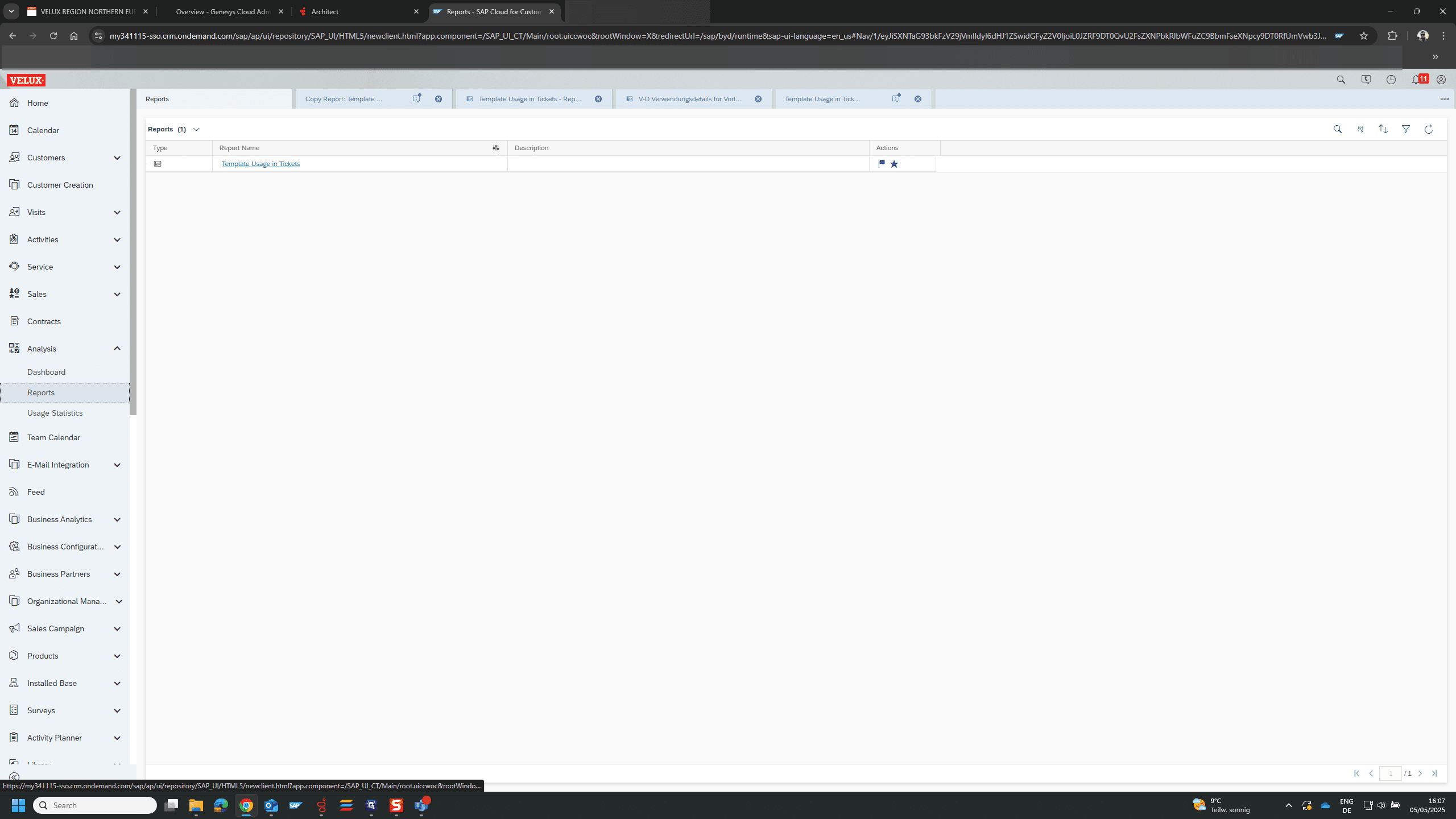 Step #6: Click on "Template Usage in Tickets"