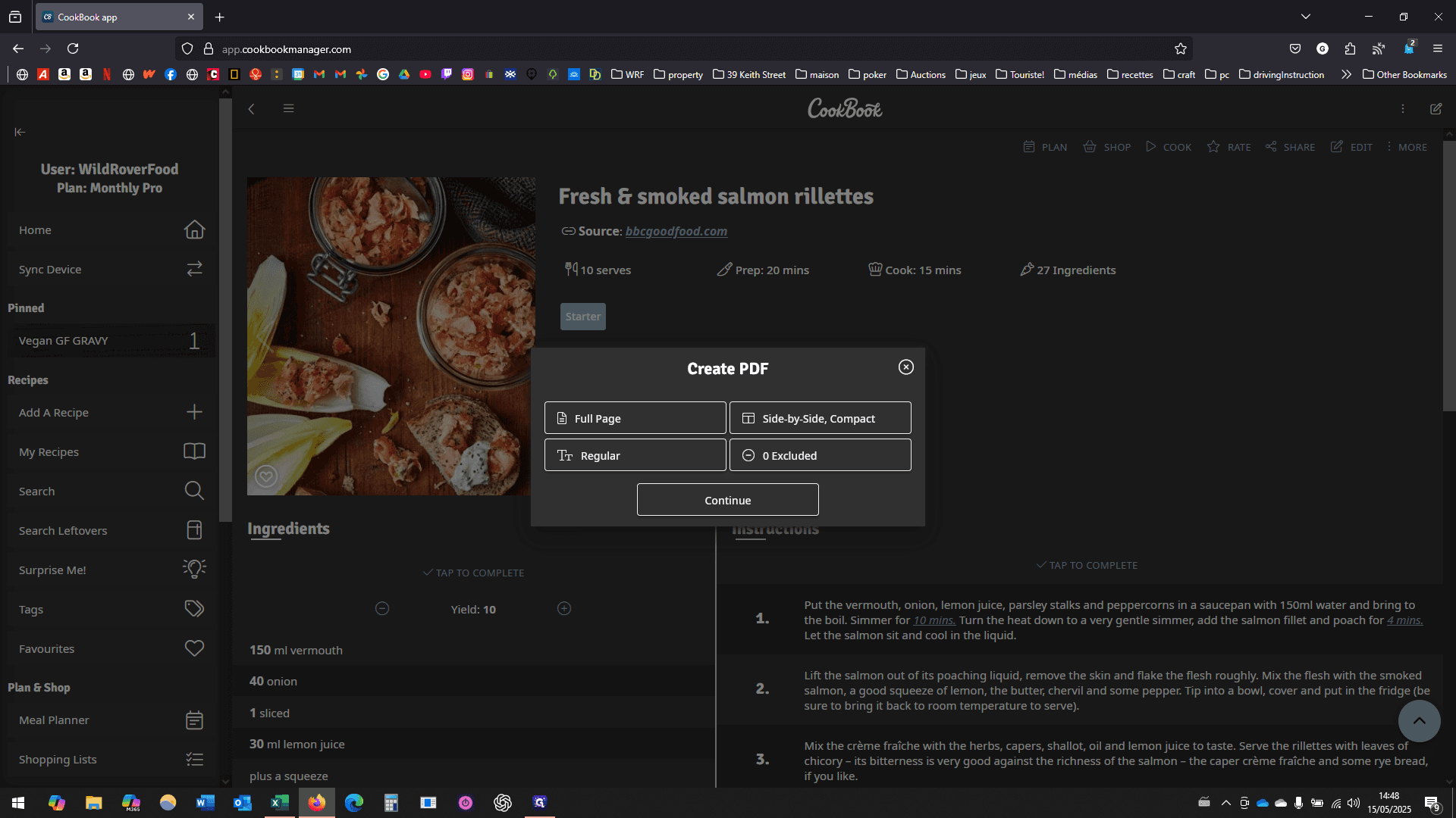 Step #23: You don't need to edit any of the PDF settings for our use.Click on "Continue"