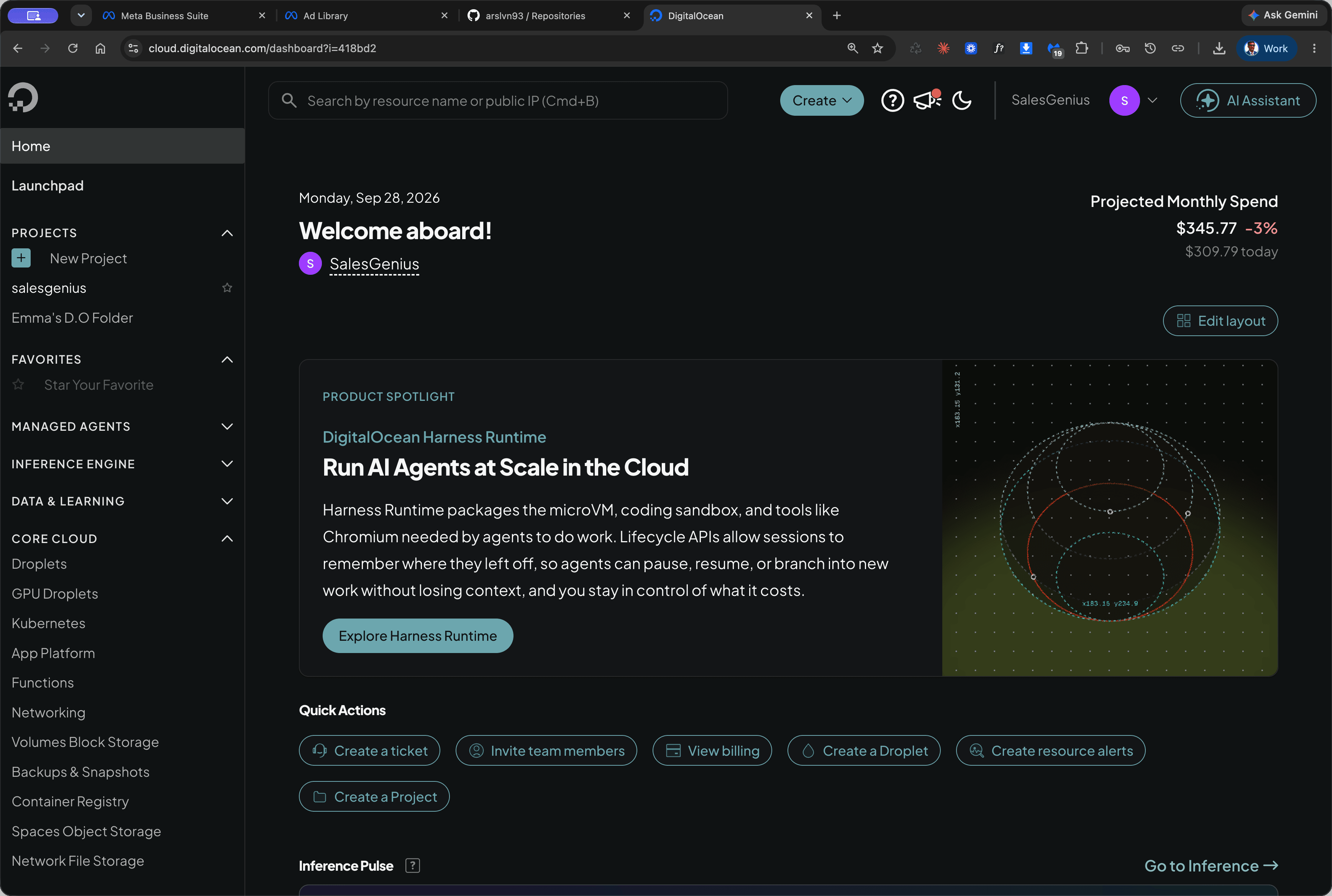 Step #1: Click salesgenius in the sidebar navigation.