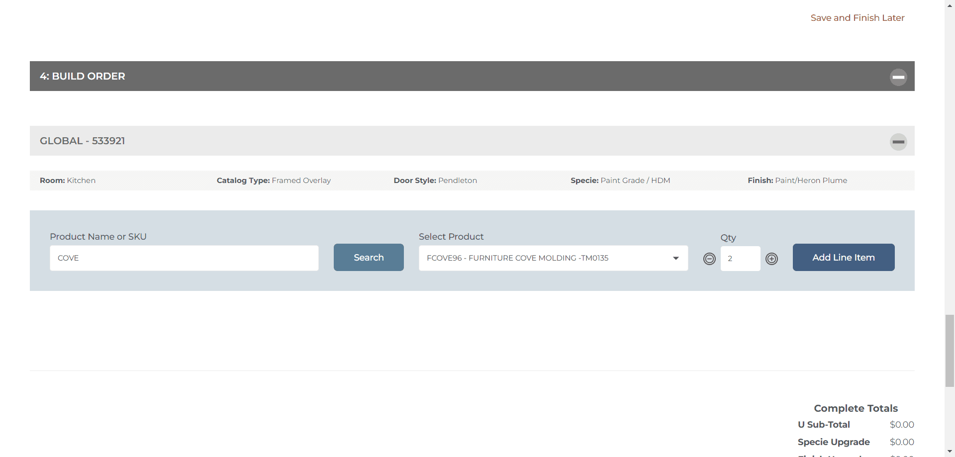 Step #17: Click "Add Line Item"