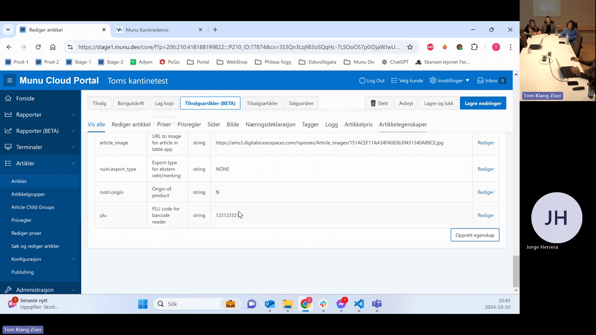 Step #61: Click Lagre endringer to save your configurations.