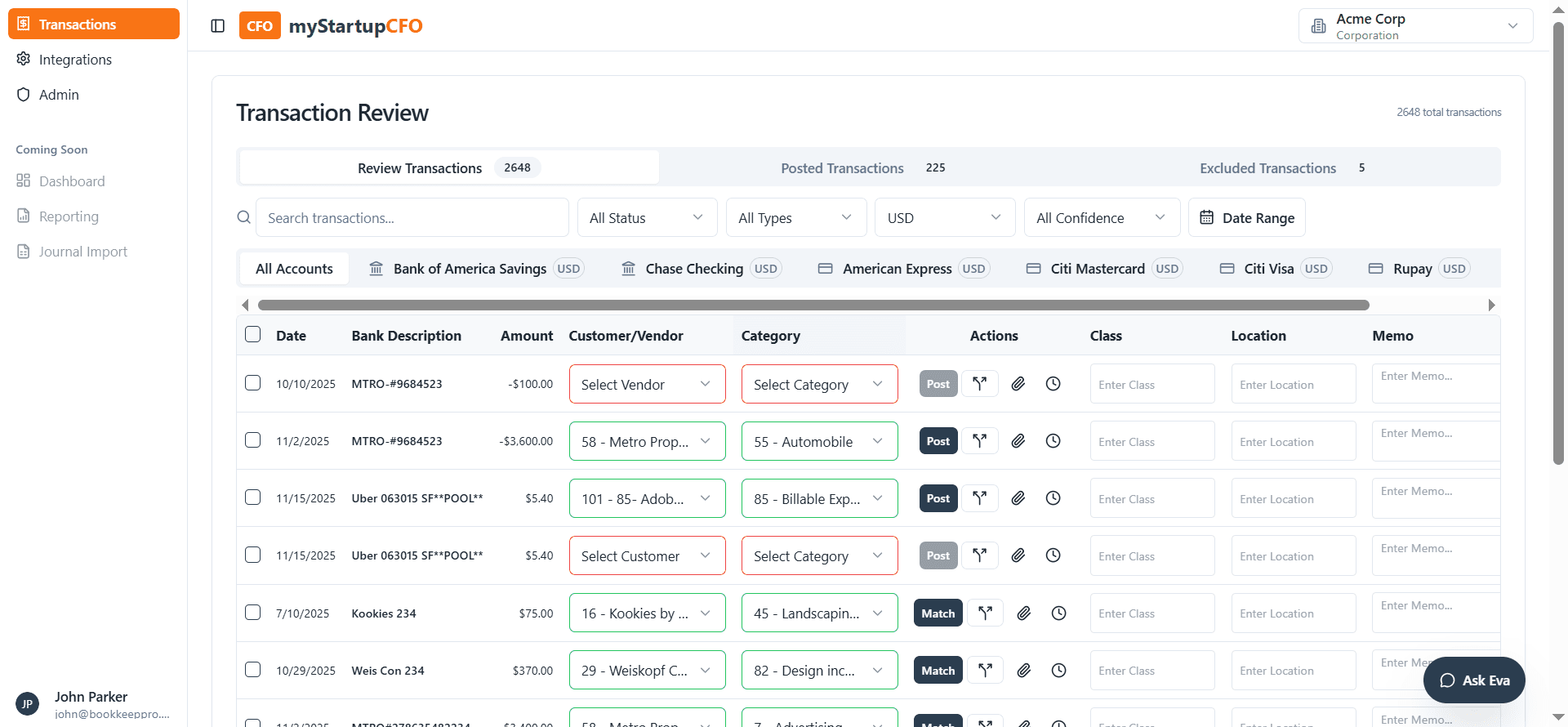 Step #3: Select USD to see all transactions in USD.