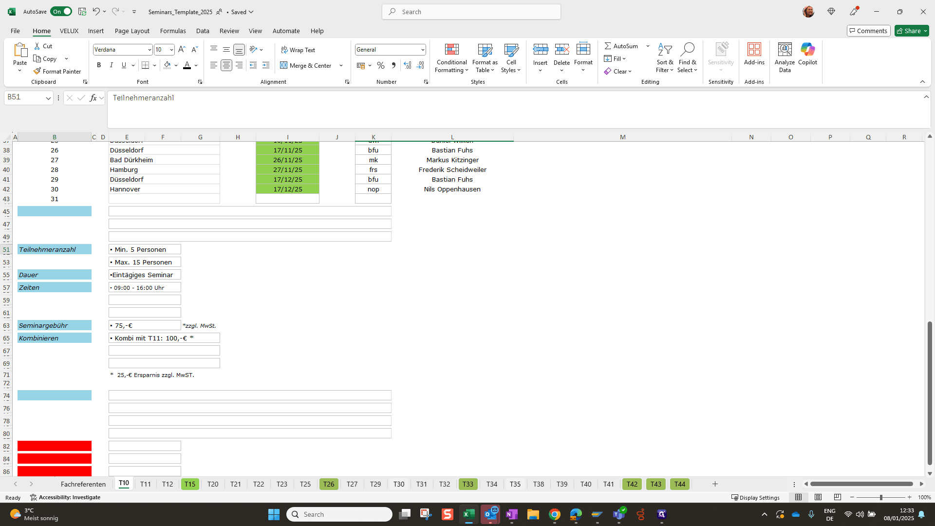 Step #7: "Teilnehmeranzahl" for minimum and maximum valueClick on "5 Personen"