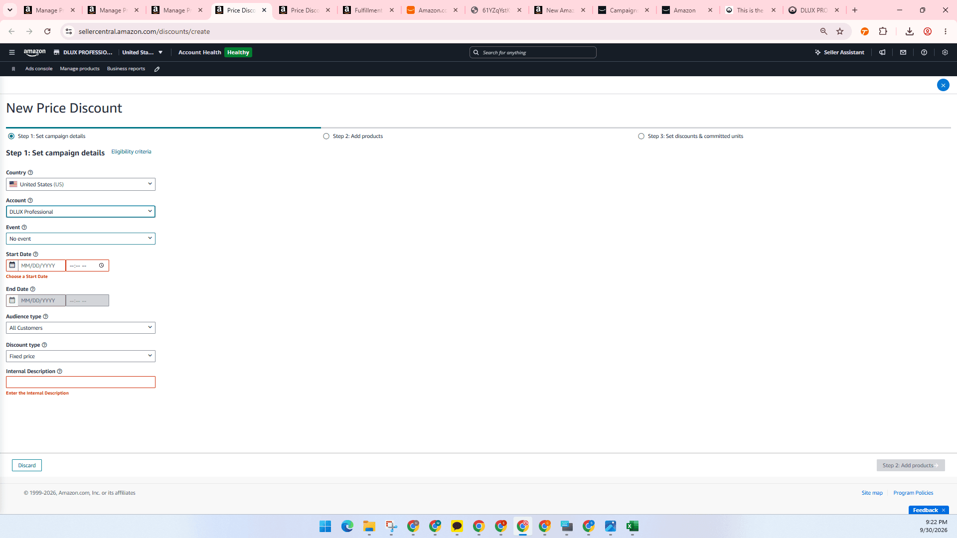 Step #3: Click the Event dropdown.