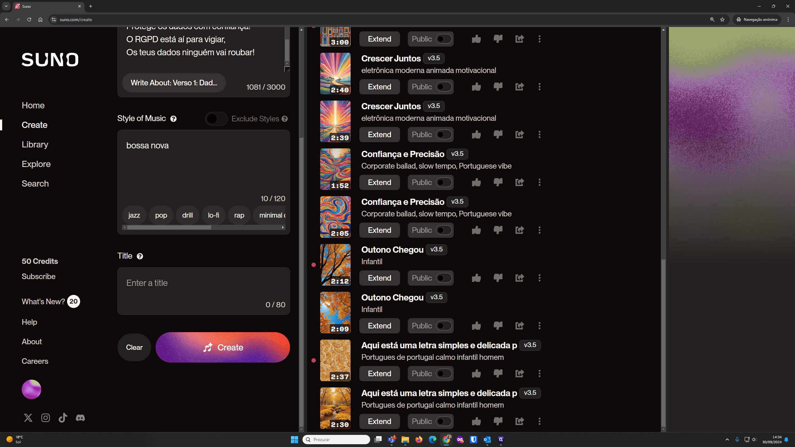 Step #15: Adicione o título em "Enter a title" e por fim clique em criar.