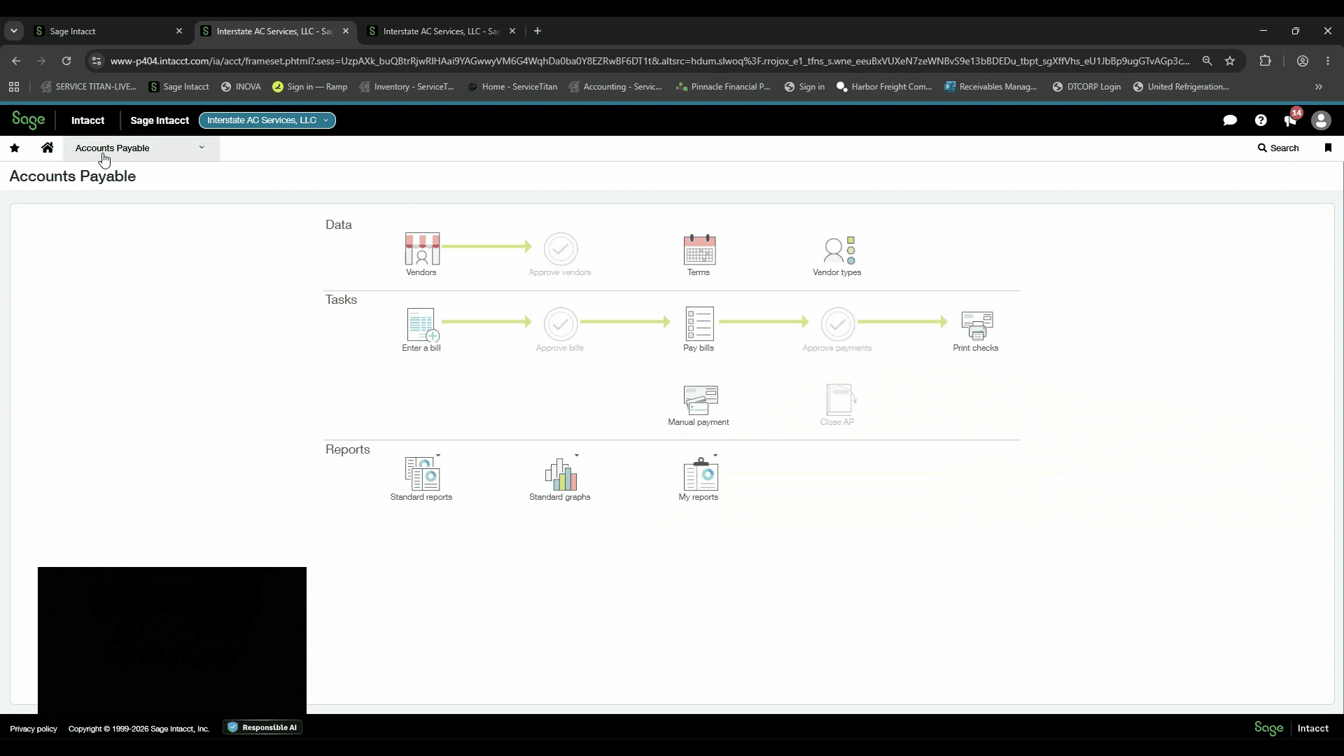 Step #1: Click Accounts Payable in the main navigation menu.