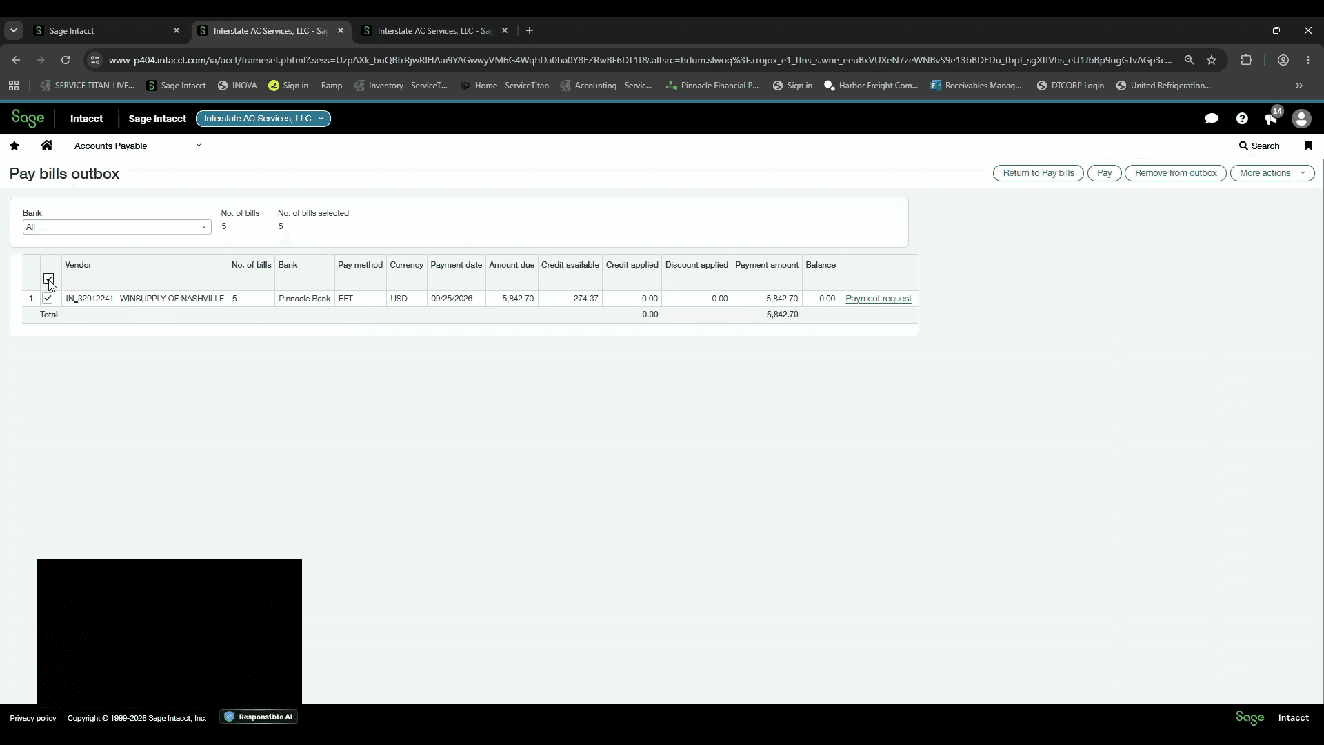 Step #2: Select the payment batch matching your EFT run.
