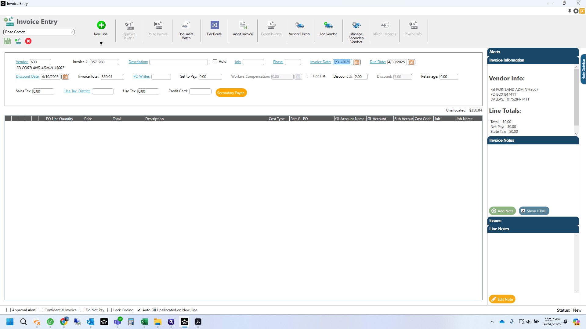 Step #2: Click on "3/31/2025"