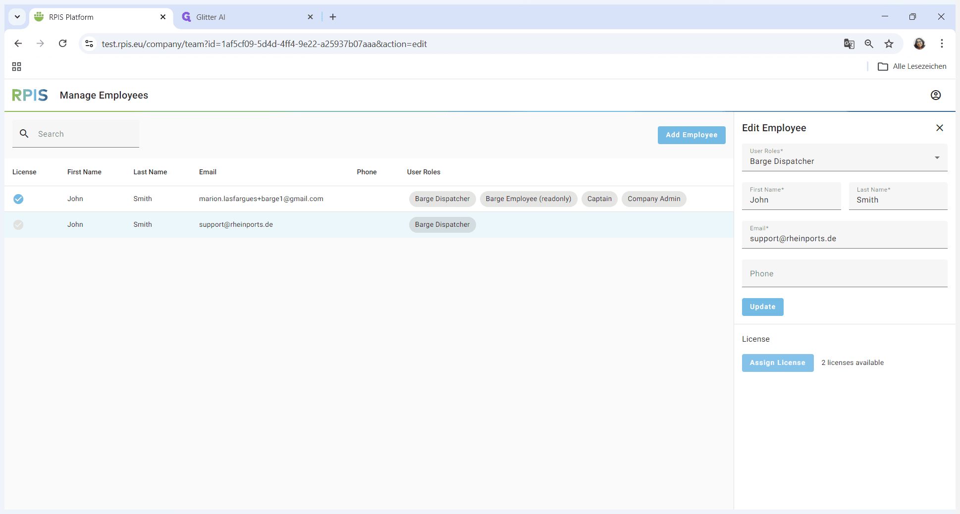 Step #6: In the side panel, click "Assign License".