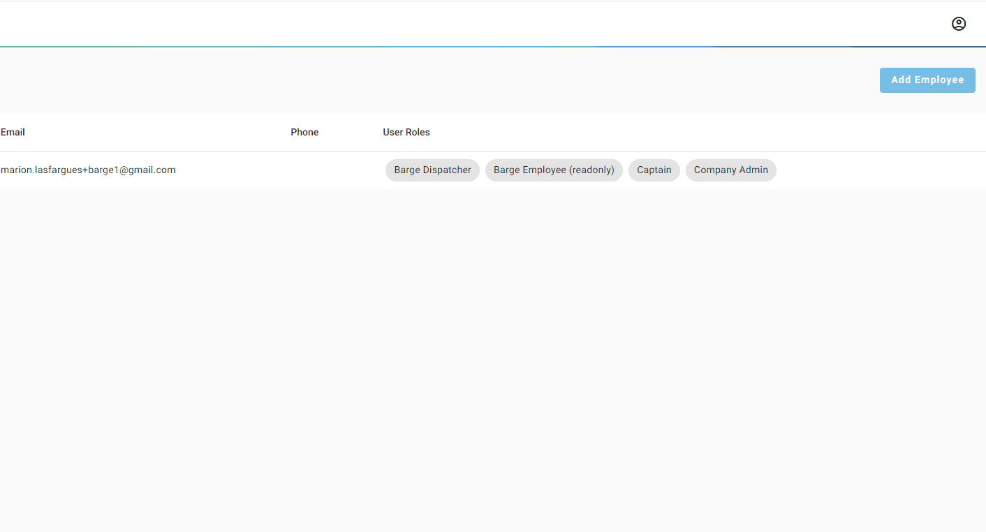 Step #3: Click "Add Employee" in the upper right corner.