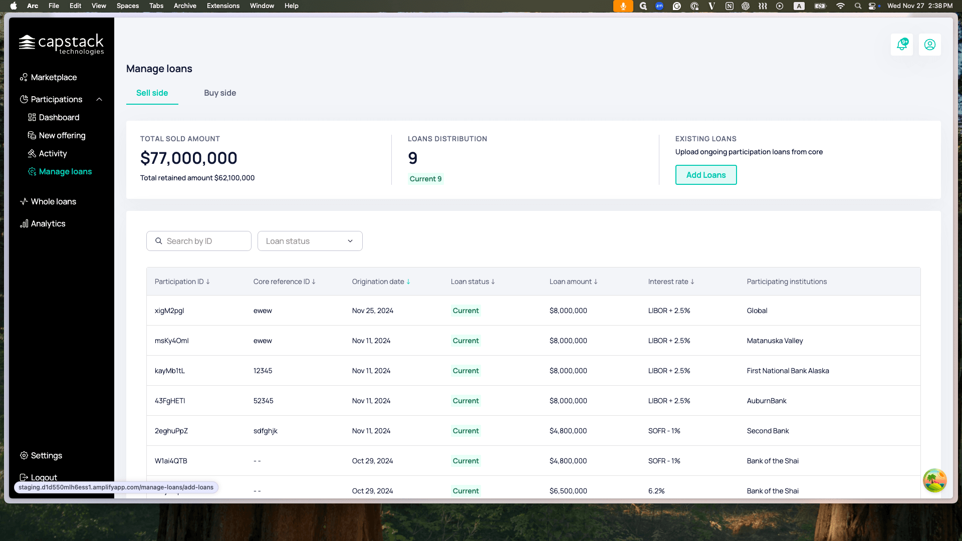 Step #2: Click on "Add Loans"
