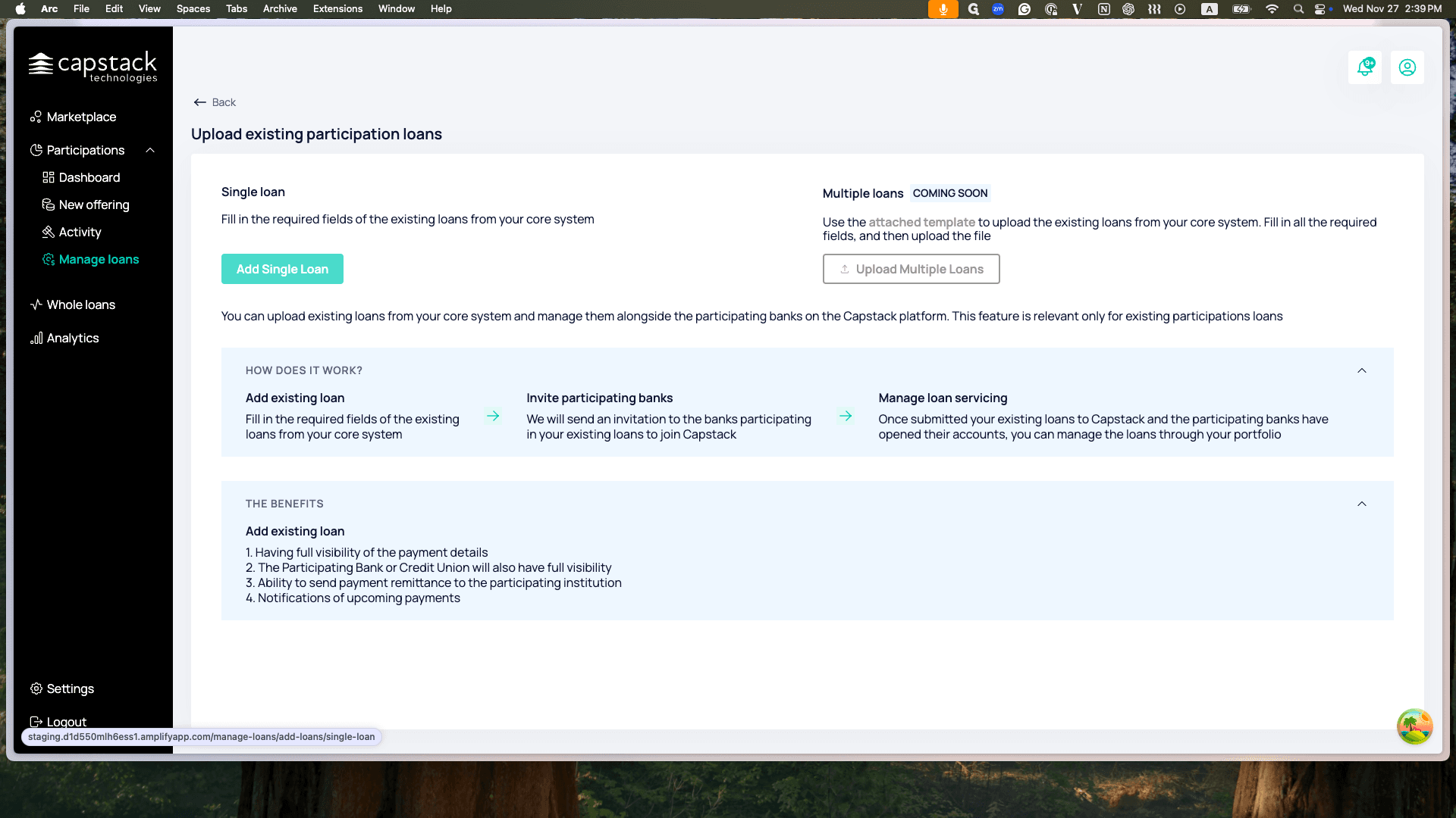Step #4: Click on "Add Single Loan"
