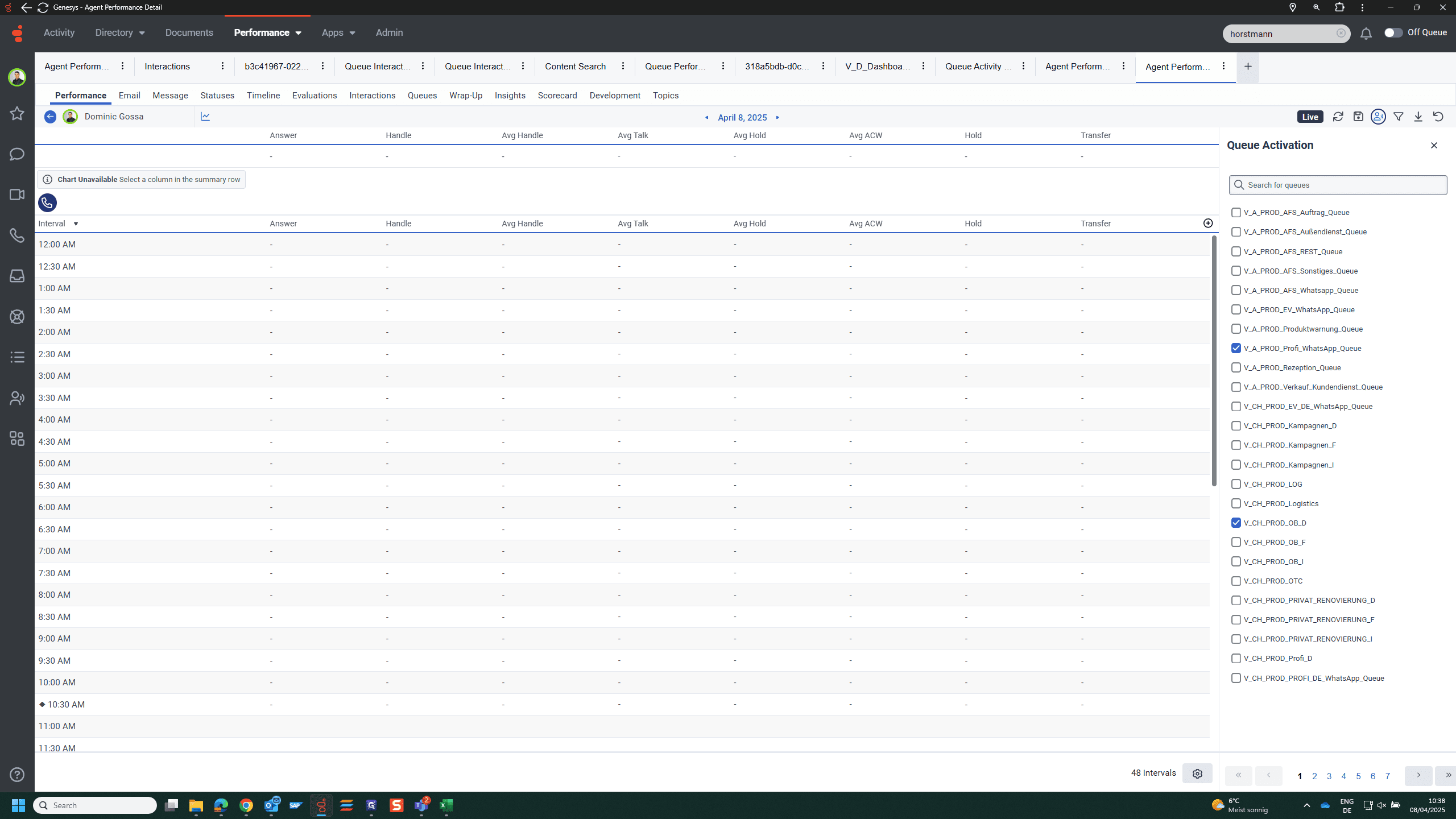 Step #7: Click on "V_A_PROD_Profi_WhatsApp_Queue"