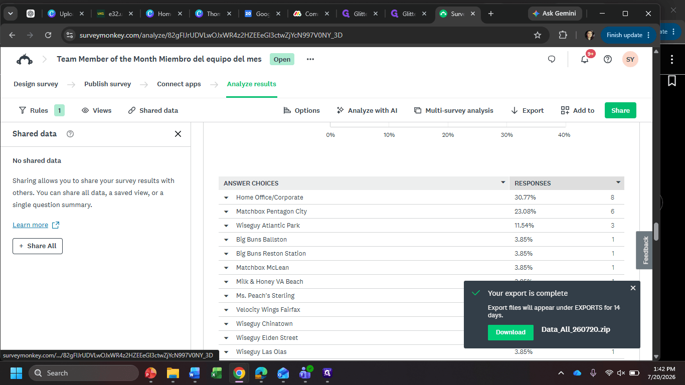 Step #15: Once the export finishes generating, click Download.