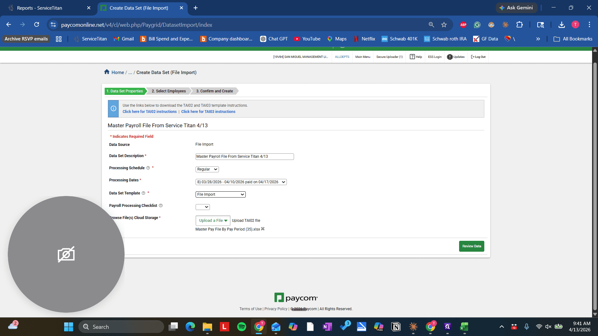 Step #31: Click on "File Import"