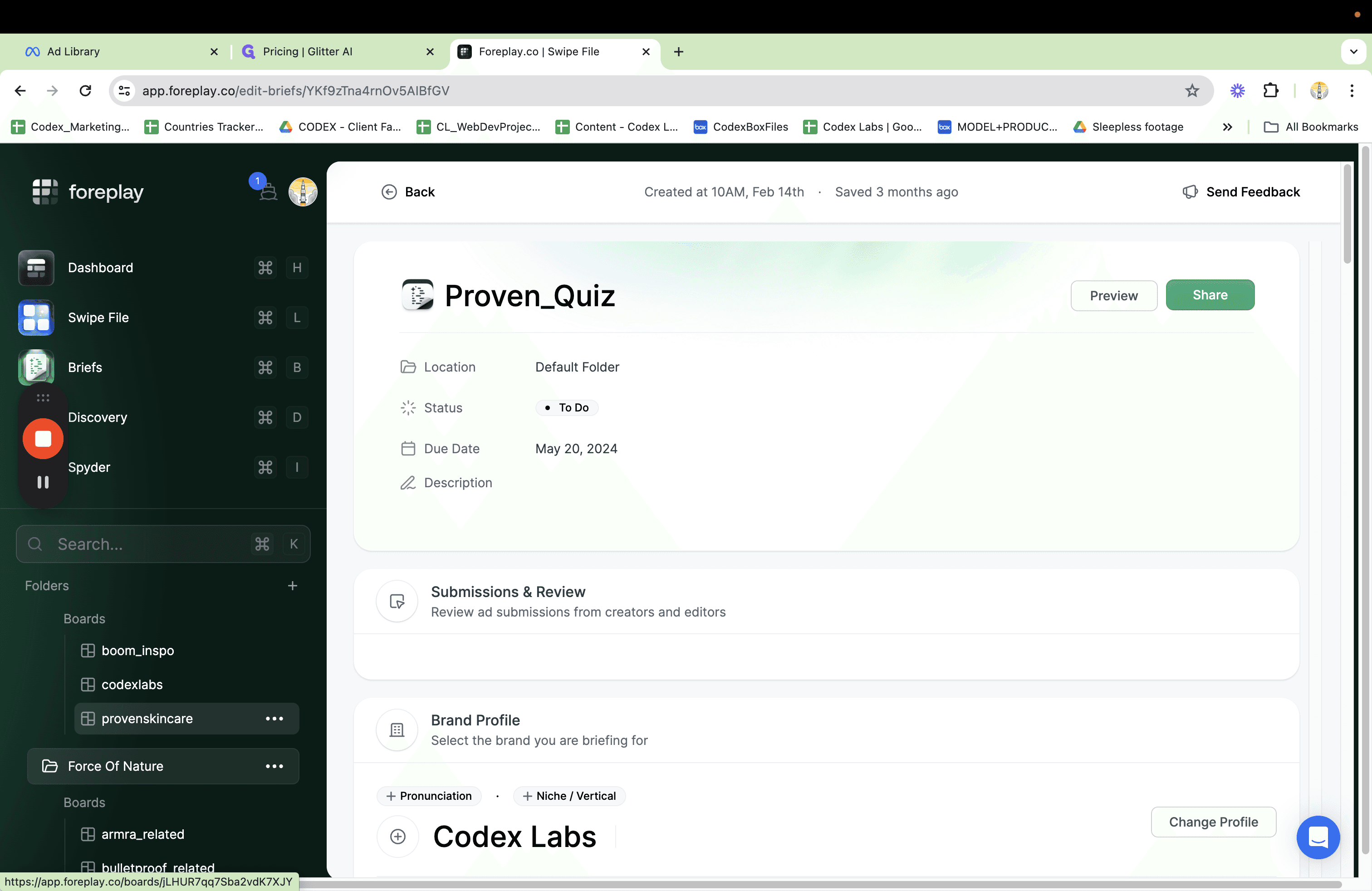 Step #5: Click "provenskincare" to go to the Proven board.