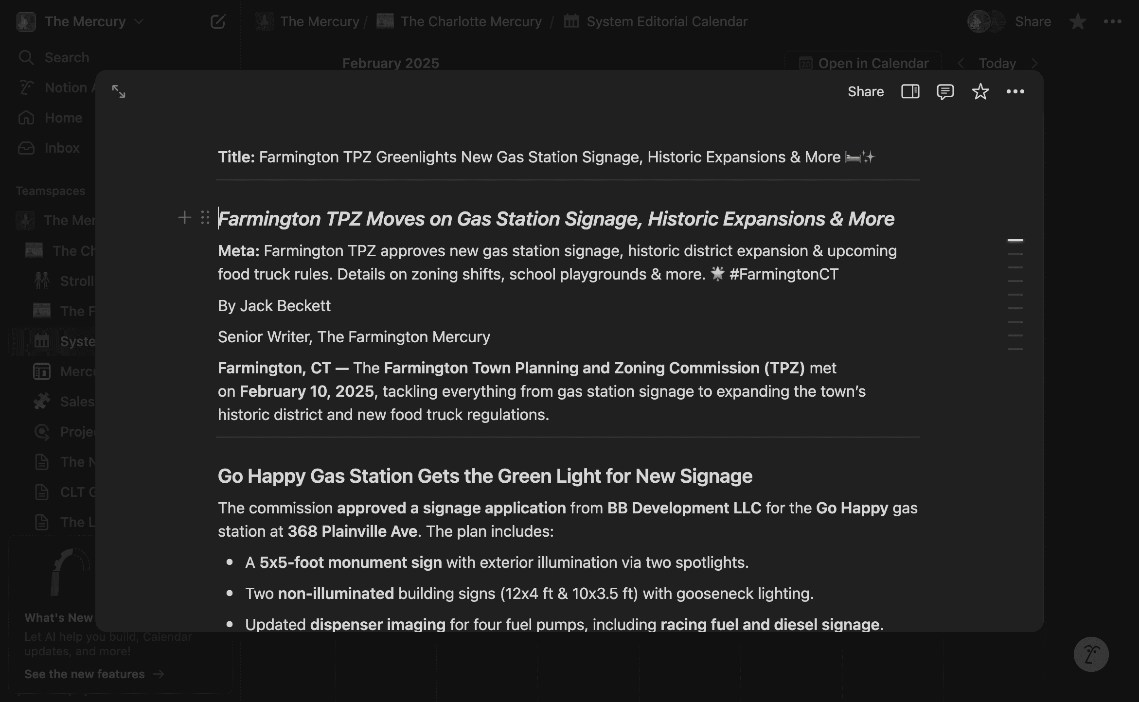 Step #37: Click on "Farmington TPZ Moves on"