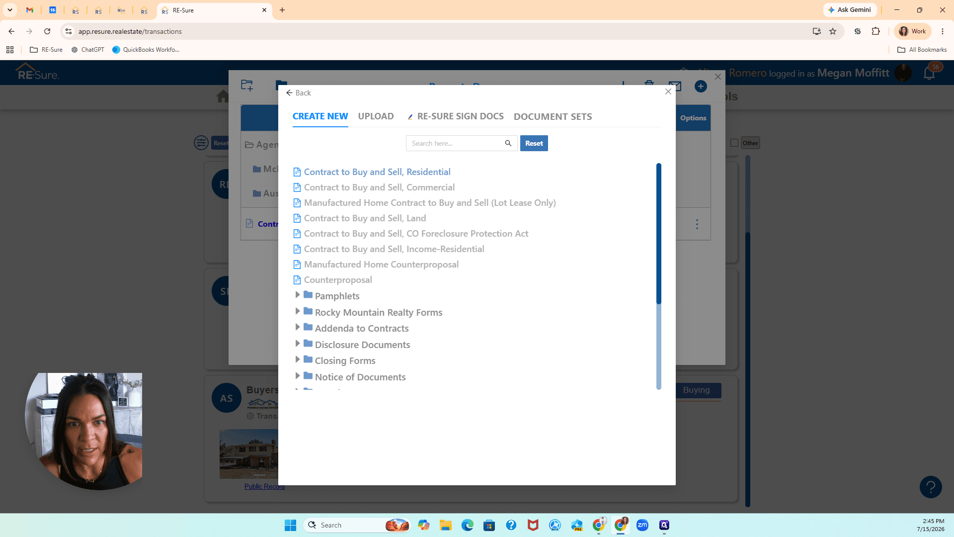Step #7: Select the Rocky Mountain Realty Forms folder.