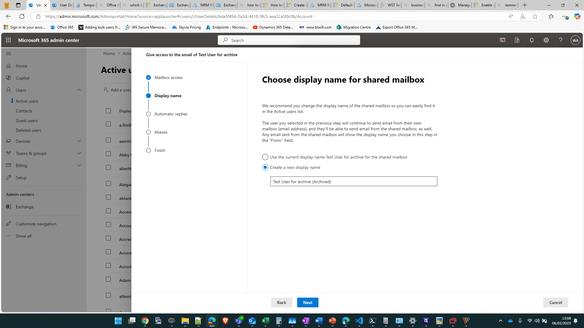 Step #11: Add "(Archived)" to the end of their username