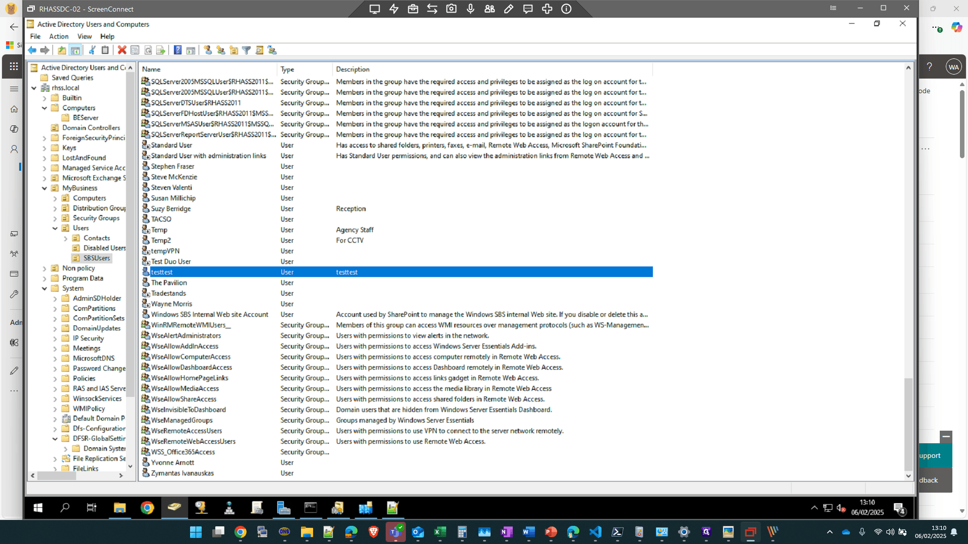 Step #29: Right-click on user