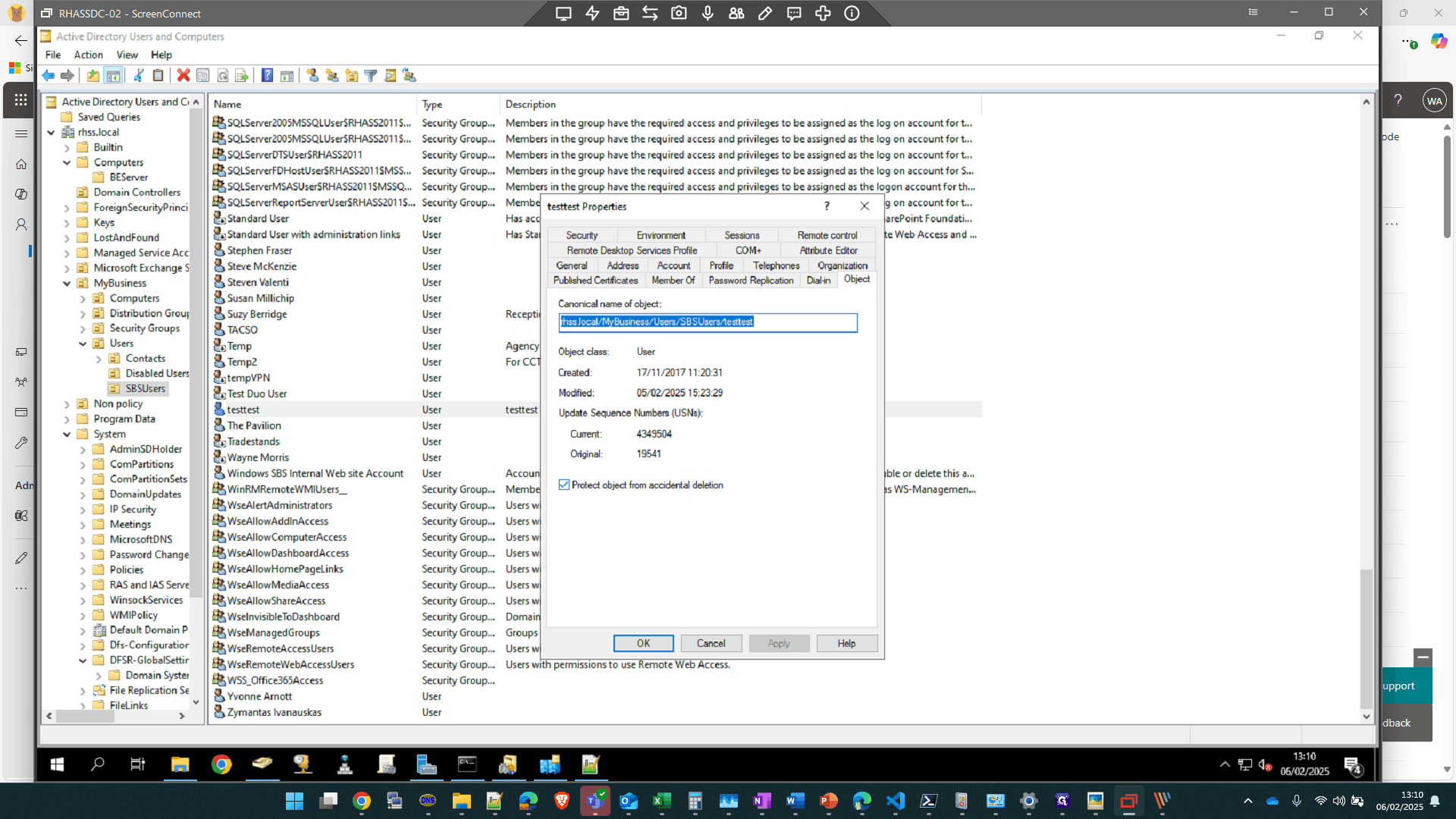Step #37: Uncheck the 'Protect object from accidental deletion.'