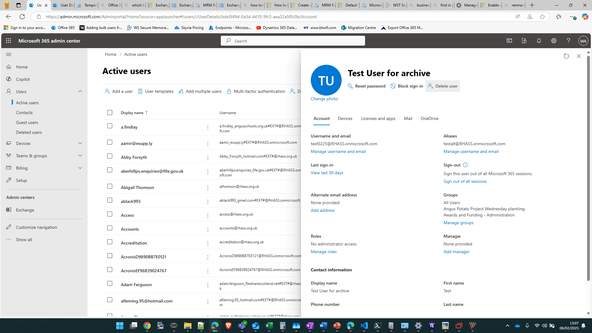 Step #3: Next click on "Delete user"