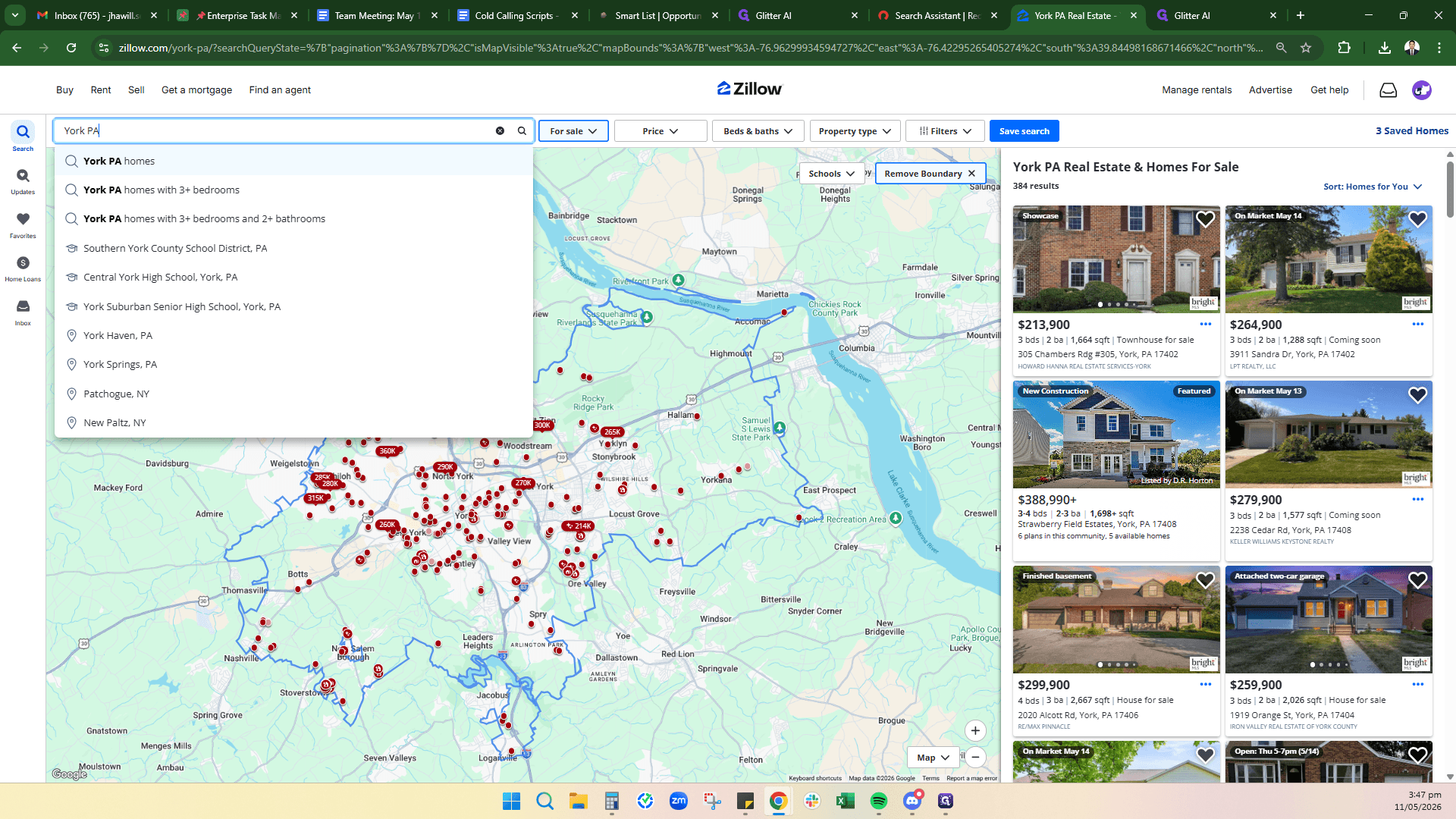 Step #1: Search for your target location (e.g., York, PA) in the search bar and select the suggested region.